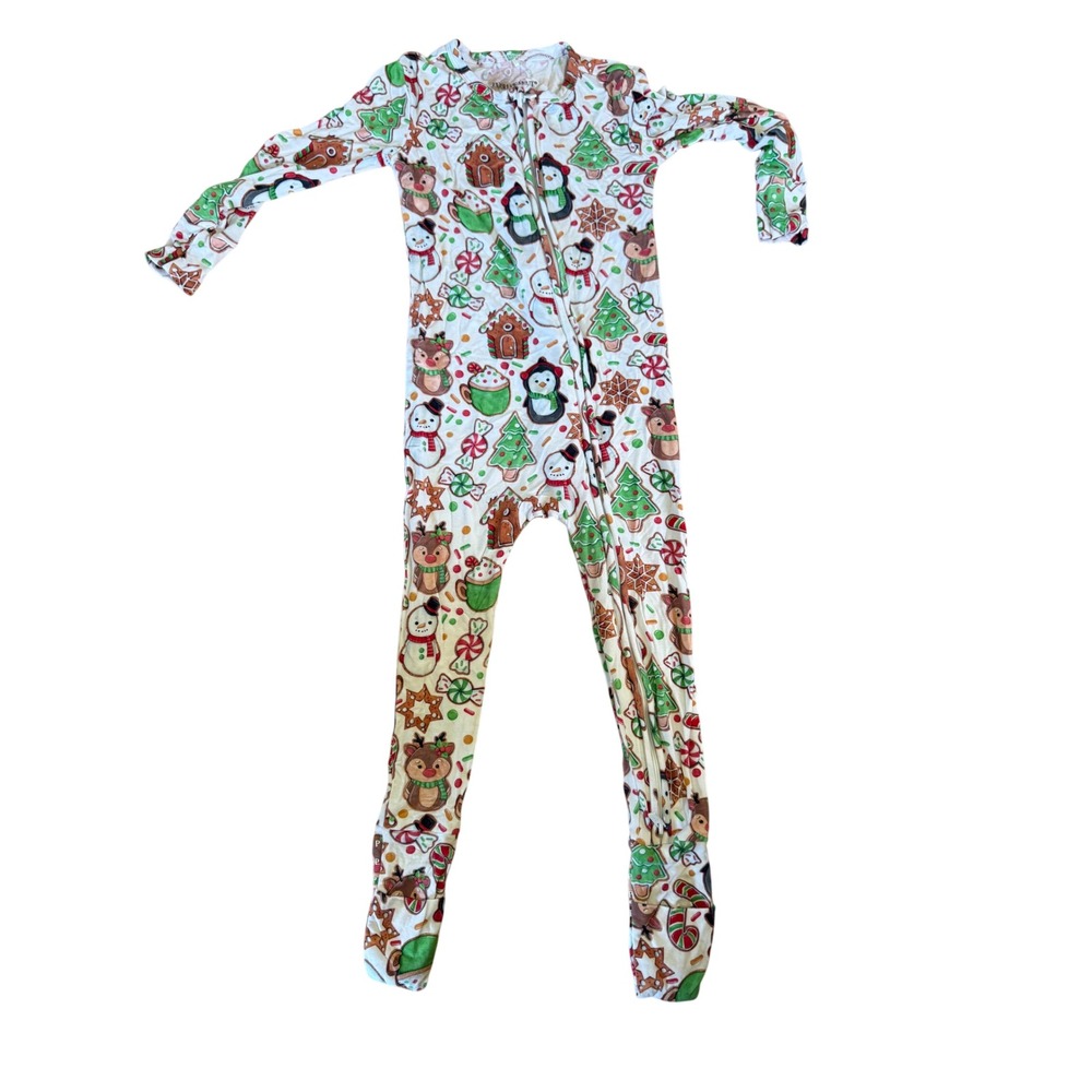 Posh Peanut 18-24M Holiday Gingerbread Christmas Bamboo Viscose Footie Pajamas